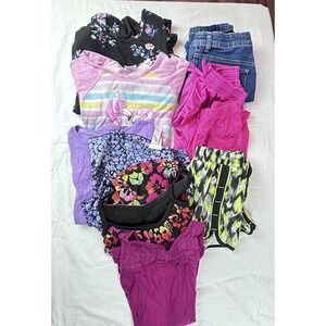 girls clothes lot size 10-12 summer Mixed Tops Bottoms 10 Pieces